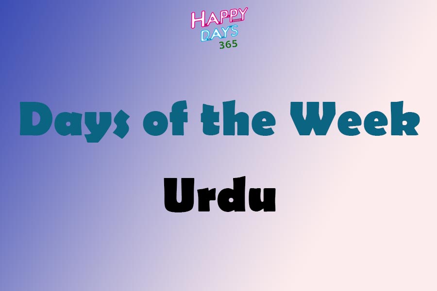 Days of the Week in Urdu Language