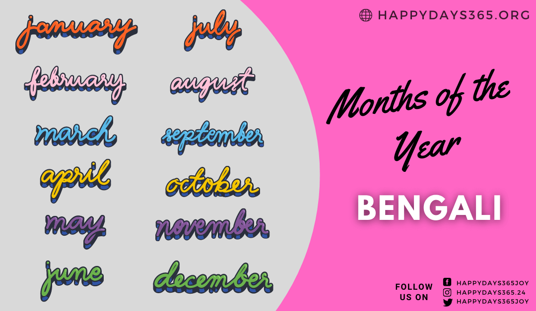 Months of the Year in Bengali