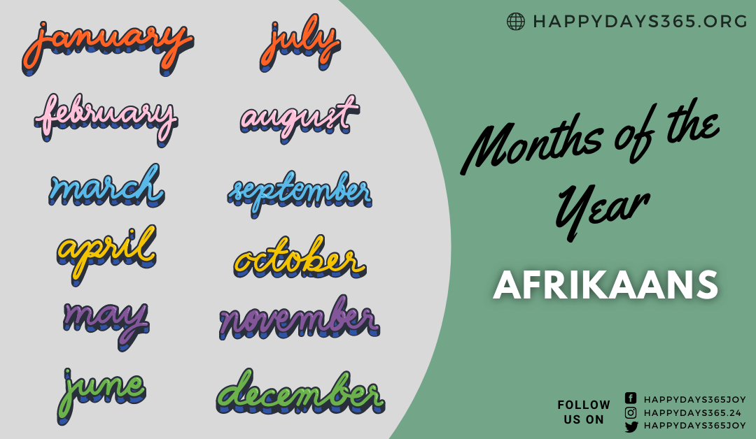 Months of the Year in Afrikaans