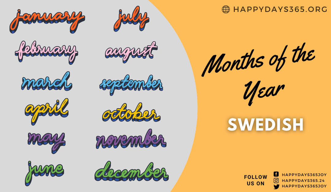 Months of the Year in Swedish